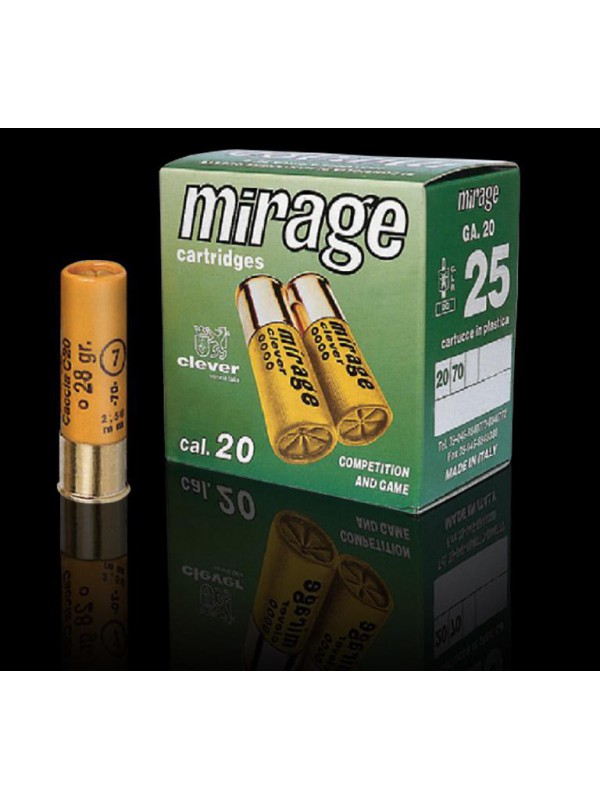 Hagelpatronen Clever Mirage kaliber 20 7/24 gram