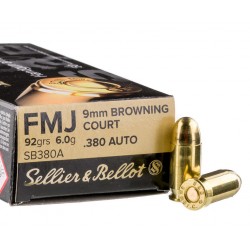 .380auto S&B 92gr FMJ